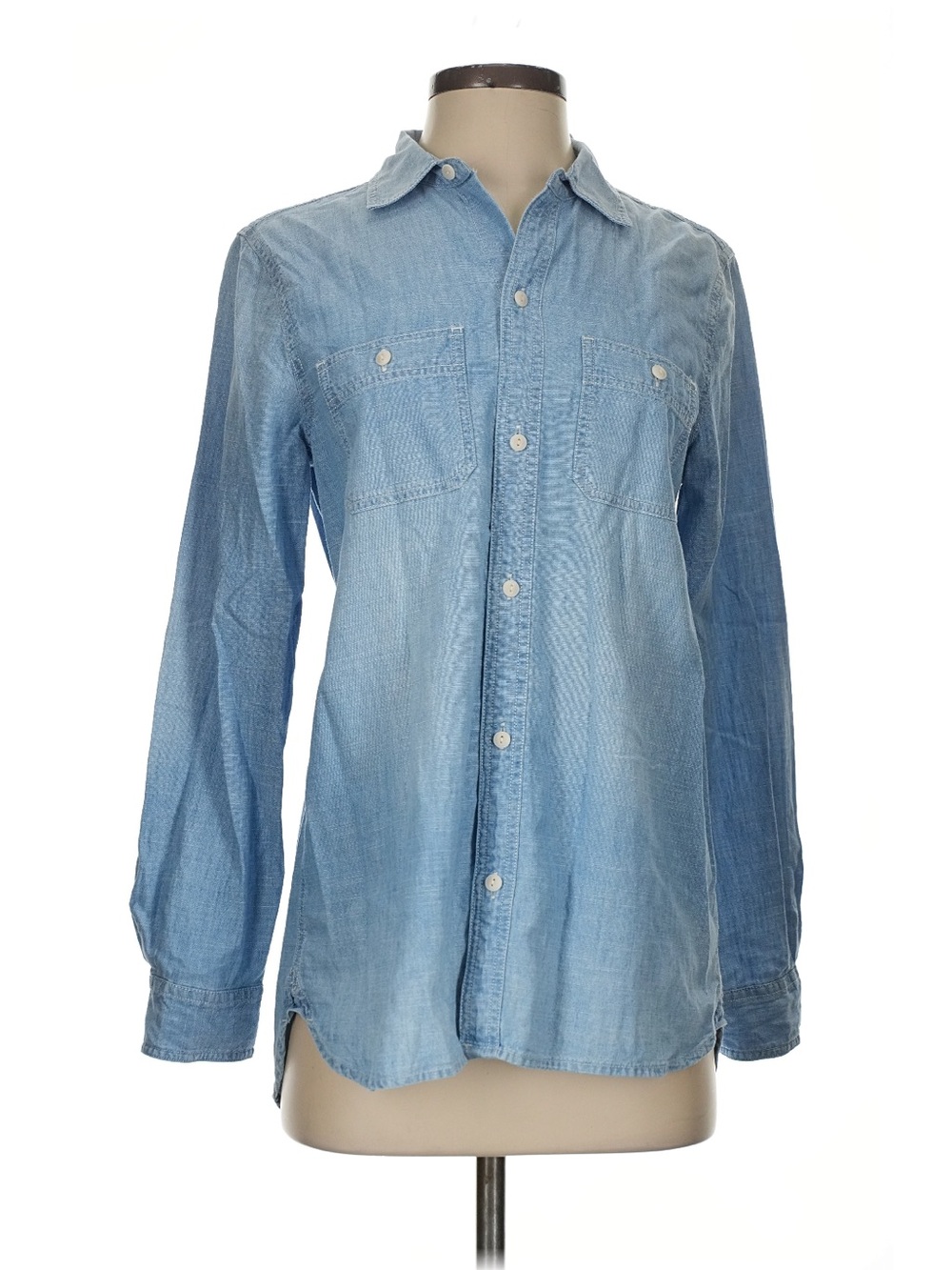 Madewell Ex-Boyfriend Chambray Button Down in Evie Wash Size Small